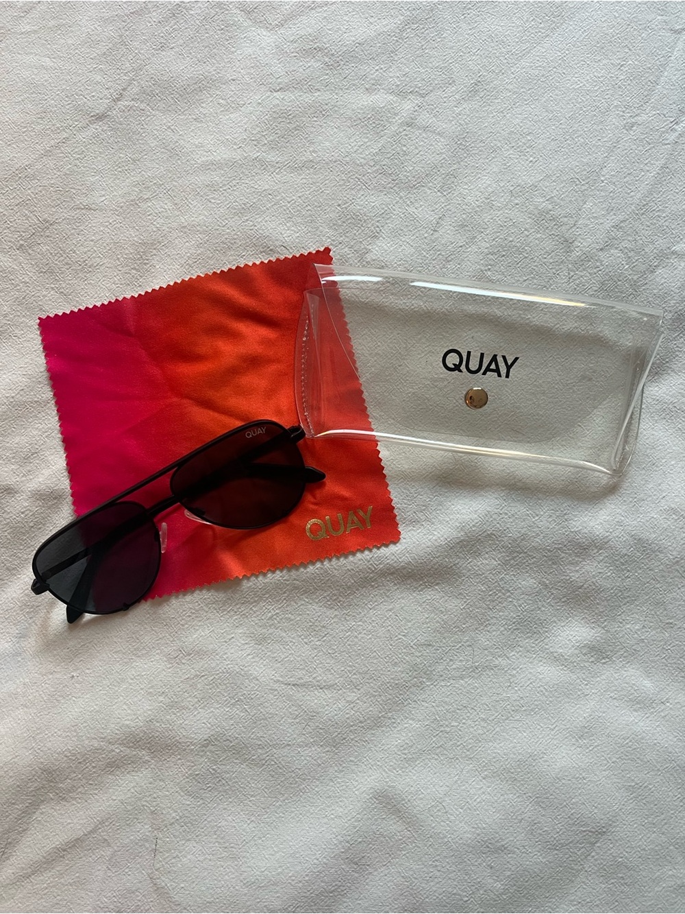 Quay Australia Black Sunglasses with Clear Case - Men's Accessories